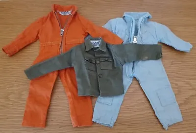 Vintage GI Joe Orange & Blue Pilot Flight Suits Jumpsuits + Field Jacket - Japan • $34.95