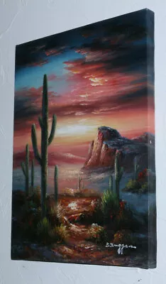 Original Signed Bernard Duggan Oil Painting- Southwestern Landscape- 16 X 12 • $2498