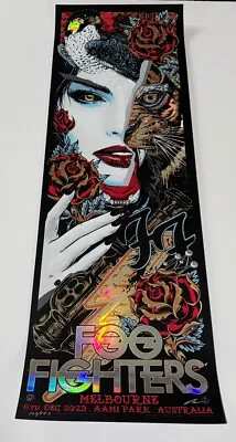 Foo Fighters Poster Melbourne Australia 2023 Official Silkscreen S/N FOIL Rhys • $339.67