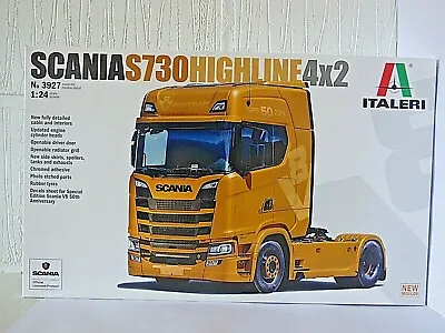Italeri Scania S730 Highline 4x2 1/24th Scale Plastic Kit No.3927 • $87.14