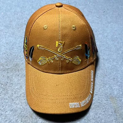 Custer Battlefield Museum Hat Mens Adjustable Brown 7 • $15