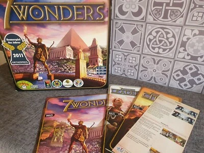 7 Wonders Board Game With 3 Expansions And Folded Space Insert - 100% Complete • £52.99