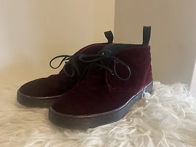 Doc Dr. Martens Daytona Bordeaux Velvet Boots Size US5 • $20