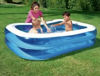 Bestway Inflatable Rectangular Family Kids Garden Swimming Pool New 6ft X 5ft  • £19.95