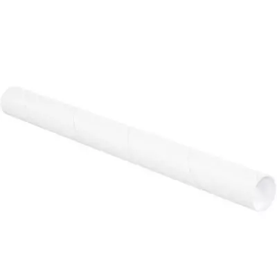 MyBoxSupply 2 1/2 X 36  White Tubes With Caps 34 Per Case • $147.99