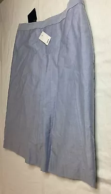 Brooks Brothers Skirt 6 Knee High Ski Blue Nautical New Supima Cotton • $19.99