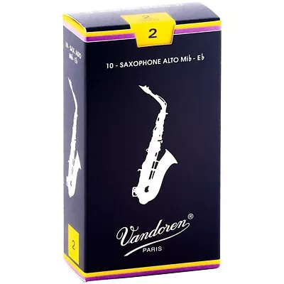 Vandoren Alto Saxophone Reeds Strength 2 Box Of 10 • $34