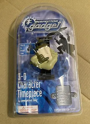 NEW Sealed Inspector Gadget Watch Disney Flip 3-D Character Timepiece Needs Bat • $12
