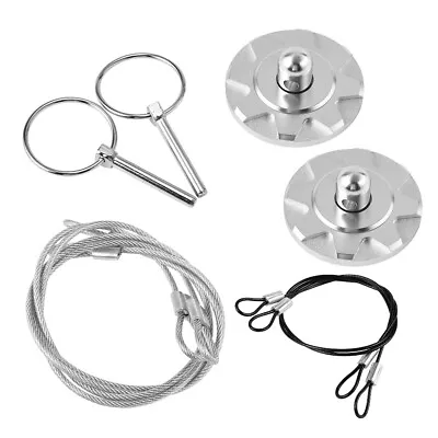 Universal Billet Aluminum Racing Hood Pin Lock Appearance Kit Car Auto Silver • $14.28