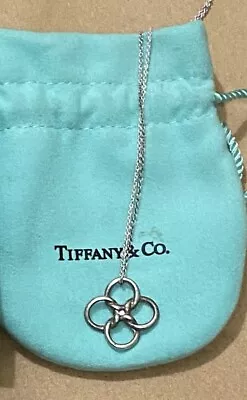 Tiffany & Co. Elsa Peretti Sterling SV 925 Quadrifoglio Clover Necklace Pendant • $99.99