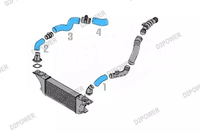 $169.10 • Buy D2power Intercooler Piping Kit For Navara 550 V6 D40 3.0l V9x STX Cold Side New