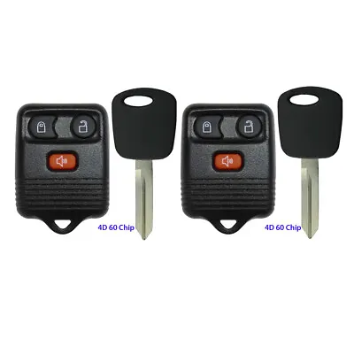 2 Replacement For Ford Escape 2001 2002 2003 2004 Keyless Remote Fob + 4D 60 Key • $18.89