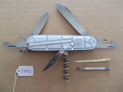 Victorinox Spartan Swiss Army Pocket Knife - SilverTech - Corkscrew - Very Good • $23.88