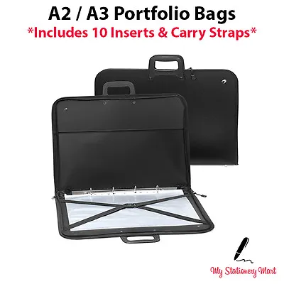 A2 A3 Portfolio Bag Design Painting Drawing Folder Storage Case Folio Fashion • £17.99