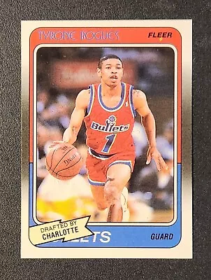 1988 Fleer Basketball - TYRONE  MUGGSY  BOGUES #13 (RC) Rookie Card - Washington • $4.60