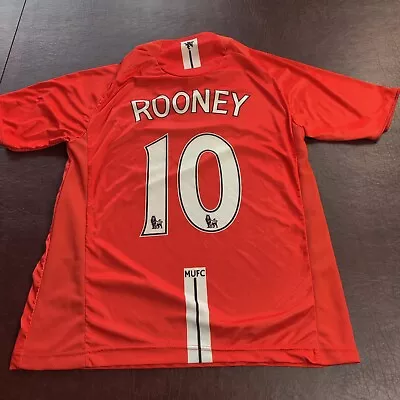 Wayne  Rooney Manchester United Jersey Medium Red Fifa Sport 10 Home Shirt Aig • $66.45