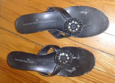 Payless Vintage Montego Bay Club Women's Sandals - Black Sz. 13 • $9.95