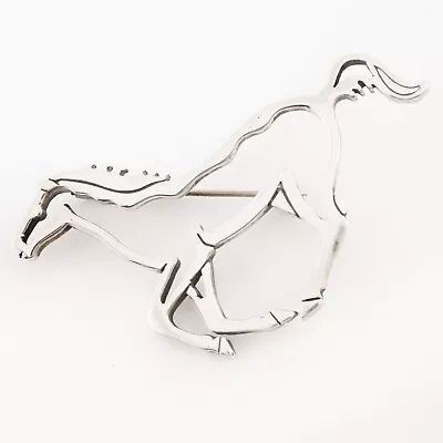 Vintage Glen Sandoval New Mexico Sterling Silver Running Horse Brooch / Pin • $59.50