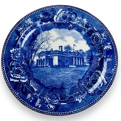 Thomas Jefferson Monticello Wedgwood VTG Home England Plate Blue 1930 Collect • $20.67