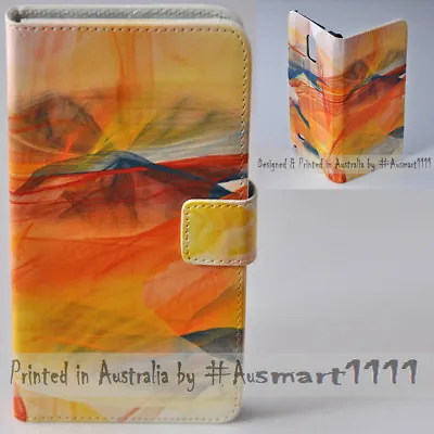 For Huawei Series - Abstract Multicolour Print Wallet Mobile Phone Case Cover • $13.98