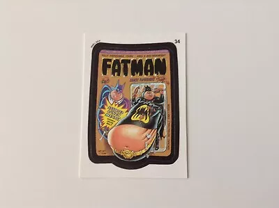 Batman 1991 Topps Wacky Packages Card Parody Fatman #34 Coupon Back Nm Vintage  • $4.25