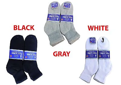 Diabetic ANKLE Socks Health Men’s & Women's Cotton ALL SIZE Up To 13-15  • $6.49