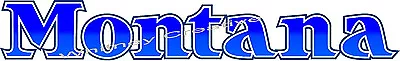 MONTANA Older Style RV LOGO Graphic Lettering Decal Blue Gradiant Version • $44