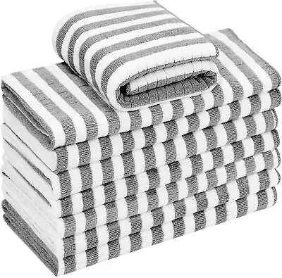 Gryeer 8 Pack Microfiber Tea Towels Super Absorbent Soft And Thick Kitchen Towel • £16.99