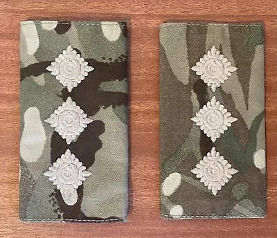 Two MTP Multicam Army Captain Field Rank Slides • £8.50