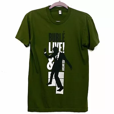 Michael Buble Size Small Green Live & In Person Graphic Tour Concert Tee T-Shirt • £11.09