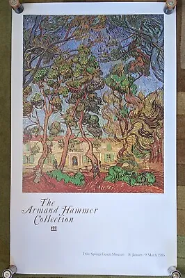 1986 Armand Hammer Collection Vincent Van Gogh Hospital At Saint-Remy Poster • $40