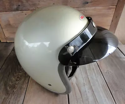 Vintage  1960's  Bell Toptex Full Open Face Motorcycle Helmet 7-1/4 With Visor. • $1250