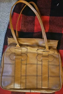 Vintage Tan Leather Purse Made In Columbia • $6.99