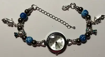 Handmade Silver CINDERELLA Watch Bracelet With 4 Silver Charms • £11.99