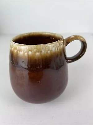 Vintage McCoy 7025 USA Brown Drip Glaze Coffee Mug Retro Restaurant Ware • $10.20