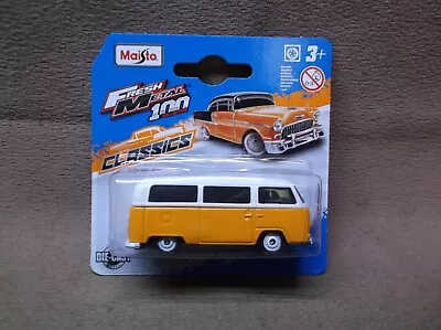 Maisto 2023 Orange White Vw Volkswagen Type 2 Bus Van Vanagon Surf Wagon • $3