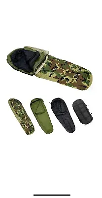 US Military 3 Piece Modular Sleeping Bag System 4 Piece Woodland Patrol Goretex • $210