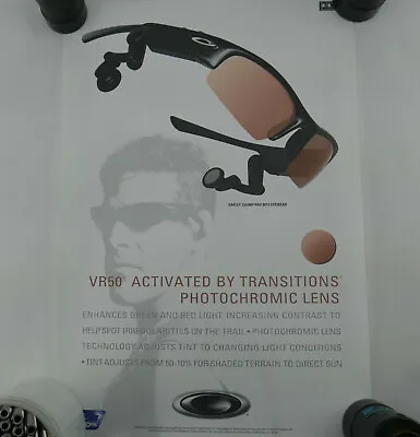 Oakley Lance Armstrong VR50 Poster 13x19  Sunglasses W MP3 Player 2007 NOS  • $90