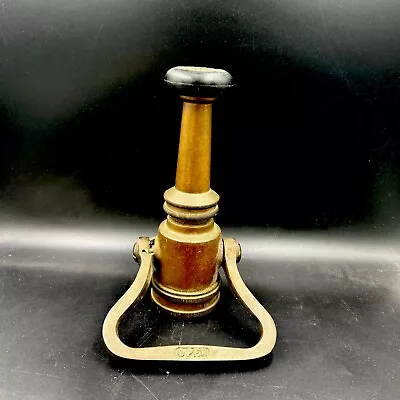 Vintage Brass Elkhart Fire Hose Nozzle • $55