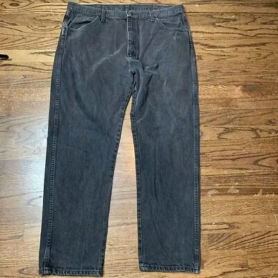 Rustler Mens Jeans Vintage Black Denim Pants Size 40 X 32 Work Straight Leg • $19.20