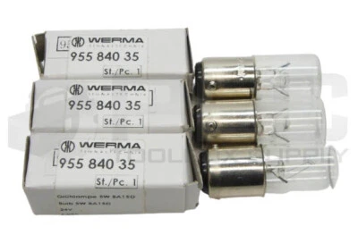$29.70 • Buy Lot Of 3 New Werma 955 840 35 Bulb, 5w 24v, 955-840-35