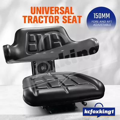 PU Leather Tractor Seat Forklift Excavator Truck Chair Seat Universal Backrest • $99.90