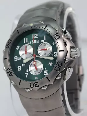 New Sug  Titanium  Green Swiss Quartz Chronograph Sport Watch Supreme • $129.99