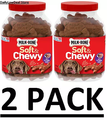 2 PACK - Milk-Bone Soft & Chewy Beef & Filet Mignon Recipe Dog Snacks (37 Oz.) • $42.90