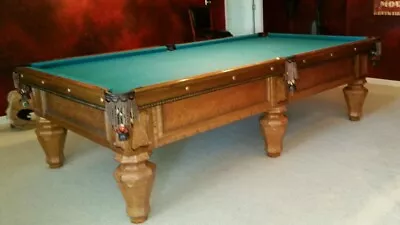 Antique Phelan Collender 9-ft 6-leg 4-piece Slate  Pool Table Rare • $14800