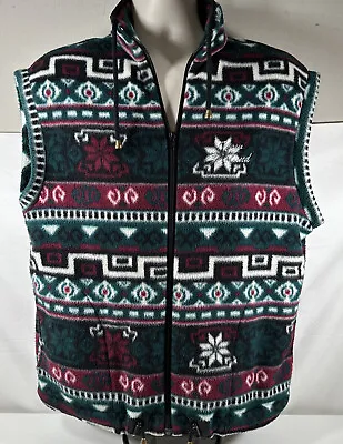 Mika New Zealand Fleece Patterned Men's (Unisex) Vest Size Large High Quality! • $49.99