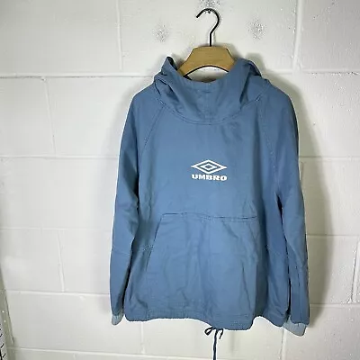 Umbro Sweatshirt Mens Small Blue Drill Smock Liam Gallagher Maine Road Oasis • £83.95