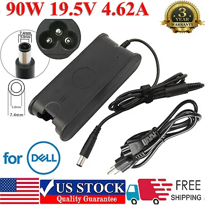 19.5V 4.62A 90W AC Adapter Charger Power Supply Cord For Dell Laptop Computer F • $11.99