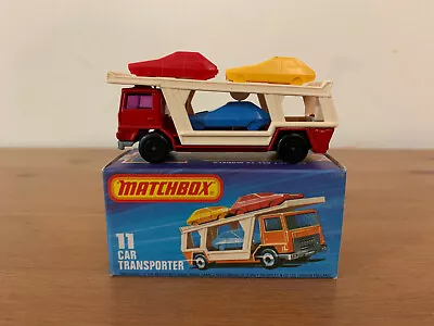 Matchbox Superfast 11 Car Transporter Rare Black Wheels • $299.99