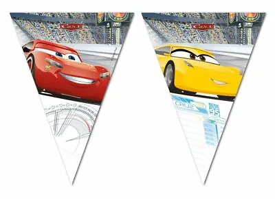 Official Cars 3 Party Bunting 9 Flag Banner Children's Party Bunting 3m • £4.63